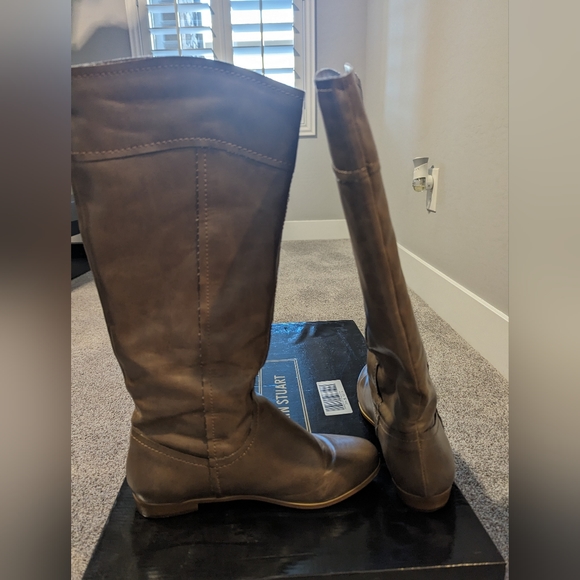 Greige Riding Boots - Picture 2 of 5